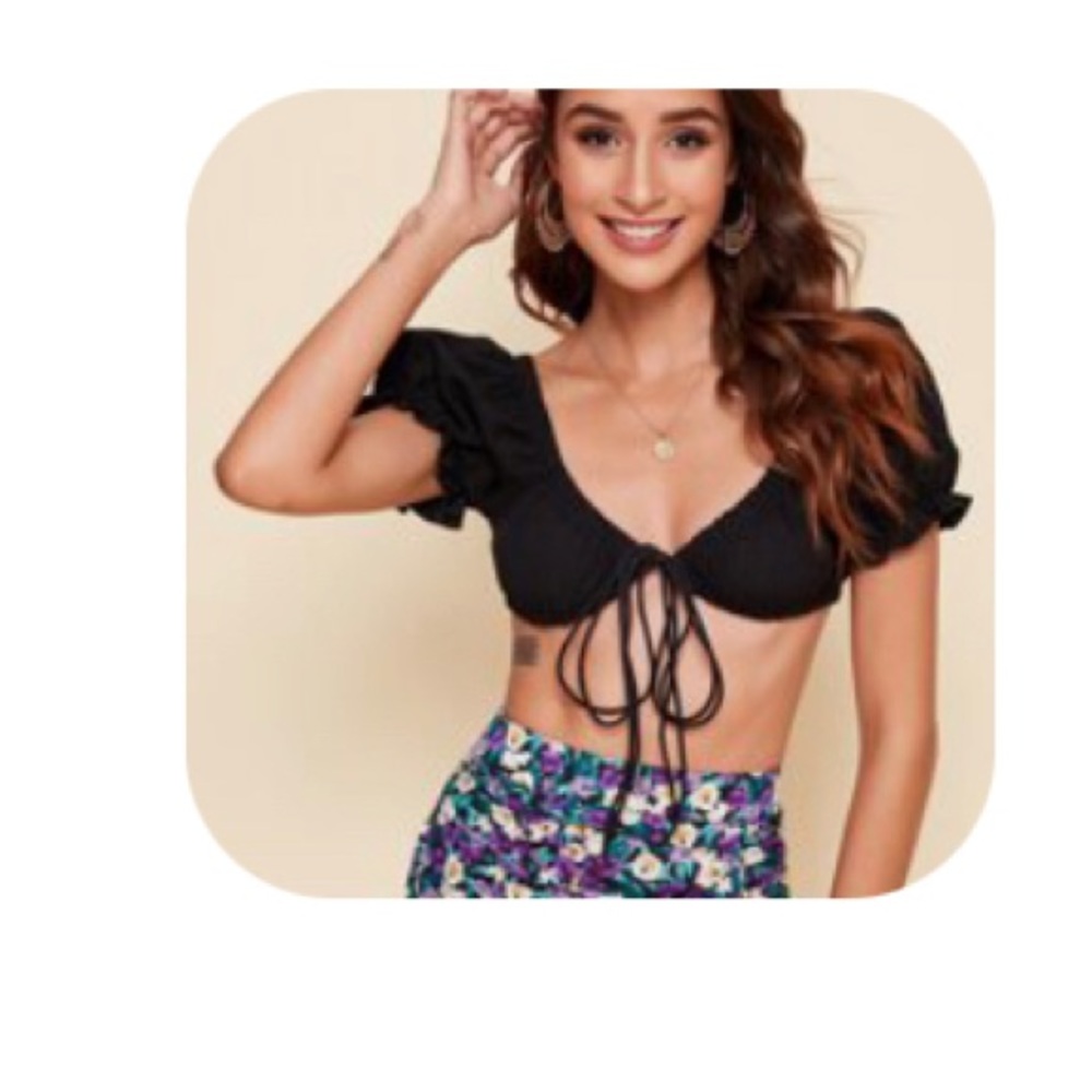 shein black crop top